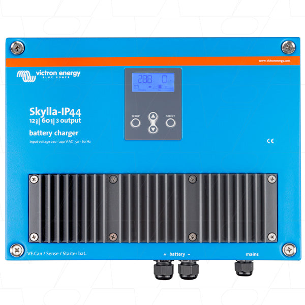 12V 60A Skylla IP44 SLA-LiFePO4 Triple Output Charger with M